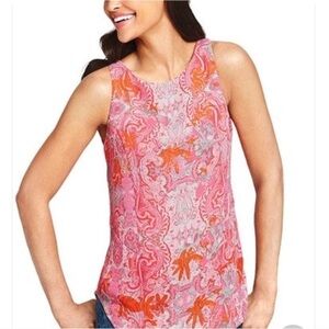 CAbi Print Paisley Sleeveless Tank Top